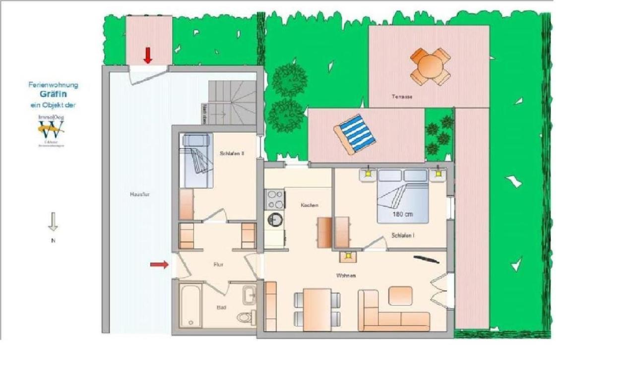 Wangerrose - Familienwohnung Fuer Gross Und Klein Und Hundefreunde Wangerooge Ngoại thất bức ảnh